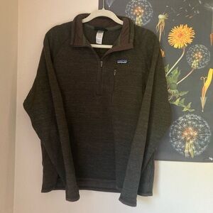 patagonia better sweater quarter zip brown